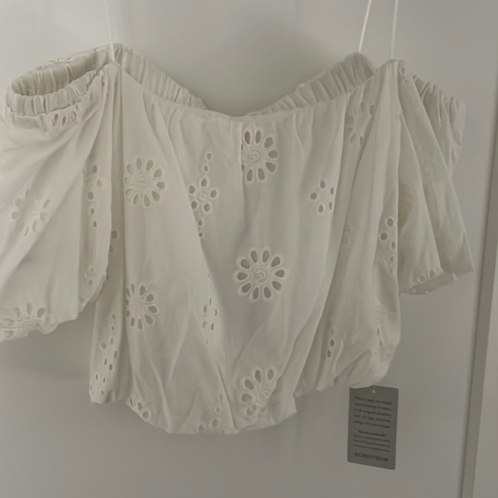 Eyelet crop top